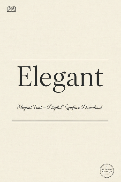 Elegant Font Cover